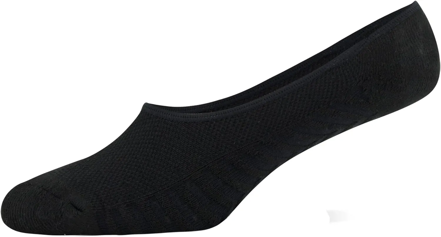 Peds Women's Zoned Cushion Mid Cut No Show Socks, 6-Pairs