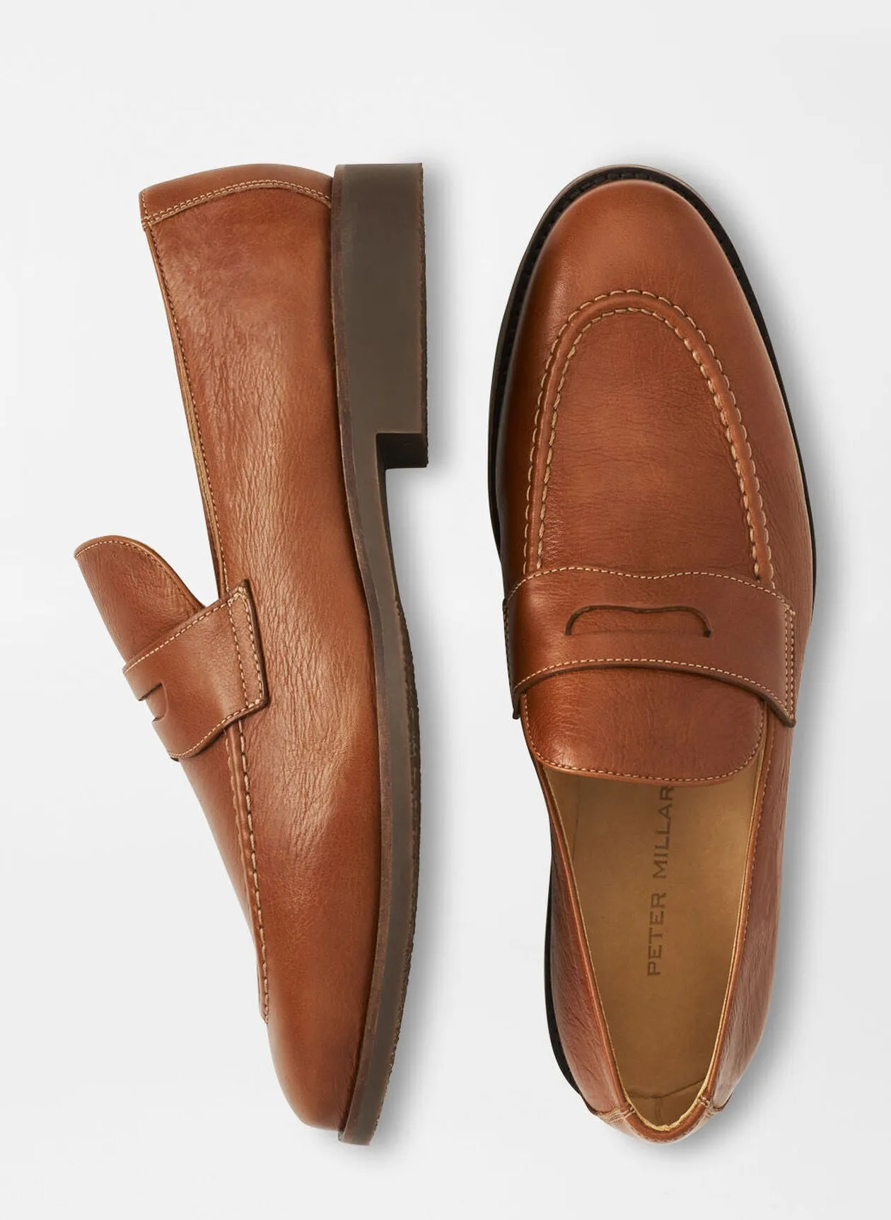 Peter Millar Madison Penny Loafer: Cognac