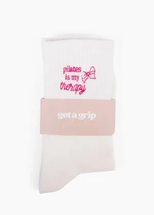 Pilates Is My Therapy Grip Socks