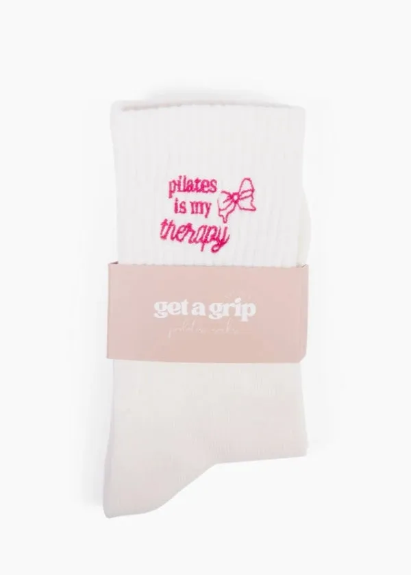 Pilates Is My Therapy Grip Socks