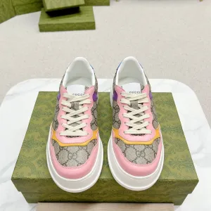 PINK Gucci GG BROWN No-hassle returns TRAINER AND CALFSKIN Limited-time offer LIGHT