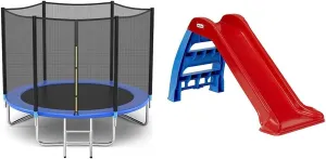 Pro Trampoline with Safety Enclosure, 8Ft 10Ft 12Ft 14Ft 15Ft 16Ft Heavy Duty Jumping Mat and Spring Cover Padding for Kids and Adults