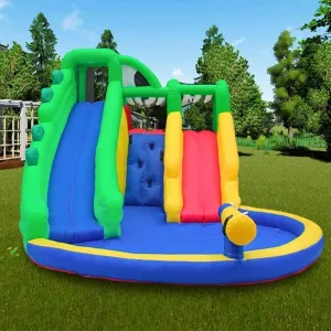 ROLTIN Bouncy Castle, Bouncy Castles Inflatable Castle Children's Toy Slide Outdoor Play Equipment Small Trampoline Inflatables & Bouncy Castles