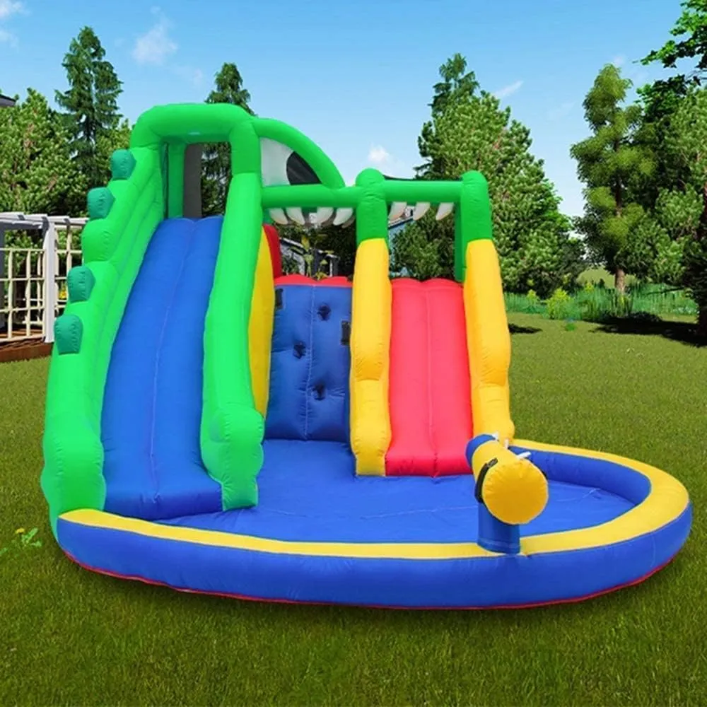 ROLTIN Bouncy Castle, Bouncy Castles Inflatable Castle Children's Toy Slide Outdoor Play Equipment Small Trampoline Inflatables & Bouncy Castles