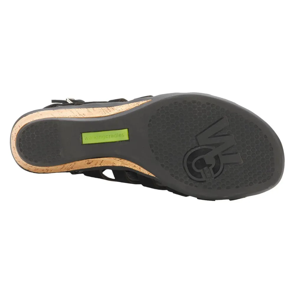 Ros Hommerson Katia Black Nubuck Sandal (Women's)