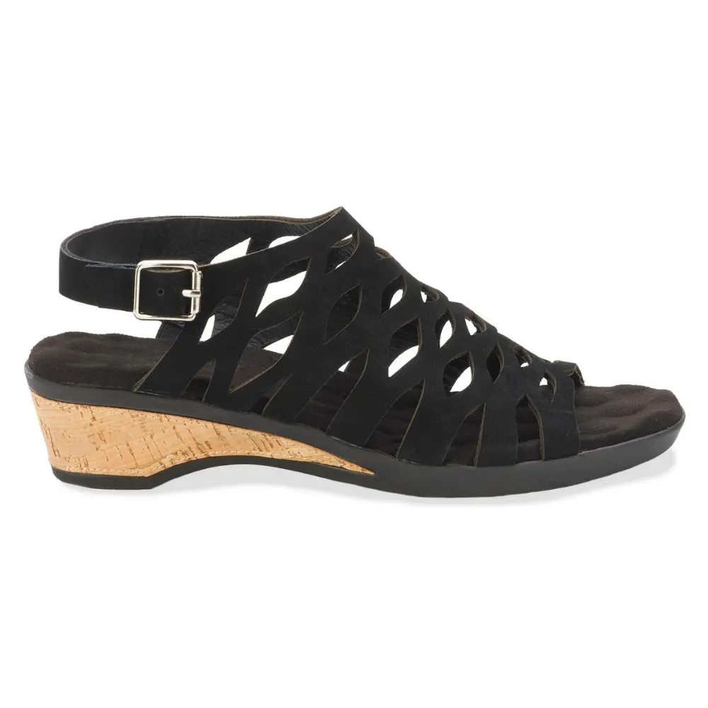 Ros Hommerson Katia Black Nubuck Sandal (Women's)