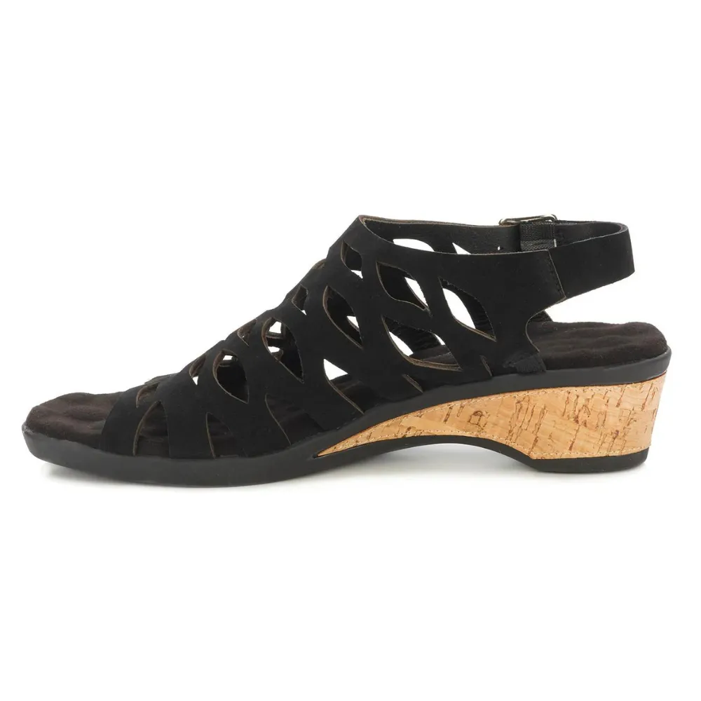 Ros Hommerson Katia Black Nubuck Sandal (Women's)
