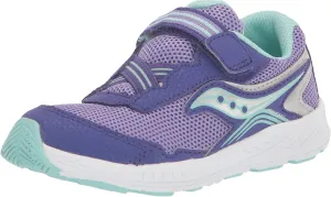 Saucony Ride 10 Jr Sneaker, Purple, 4 Wide US Unisex Little_Kid