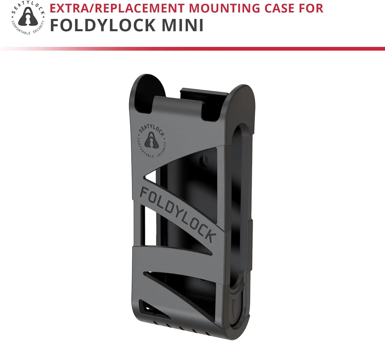 Seatylock FoldyLock Mini Bike Lock Mount Carrying Case - Ultra Lightweight Mounting Bracket Case for FoldyLock Mini Folding Bike Lock - Portable Secure Bicycle Attachment Accessory