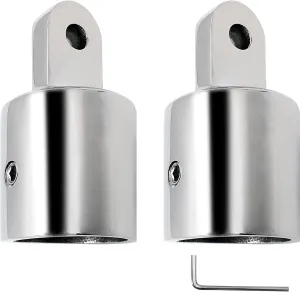 SHENGHUISS Bimini Top Cap Eye End Stainless Steel 316 Bimini Hardware Canopy Round Tubing Fitting L Shape Hex Key