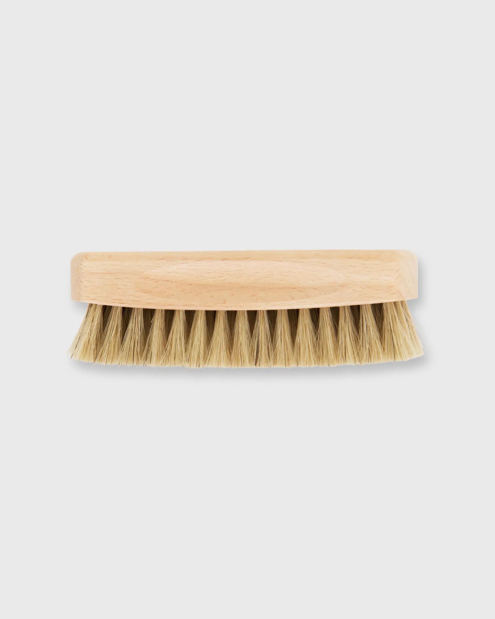 Shoe Shine Brush in Untreated Beechwood/Light Bristles