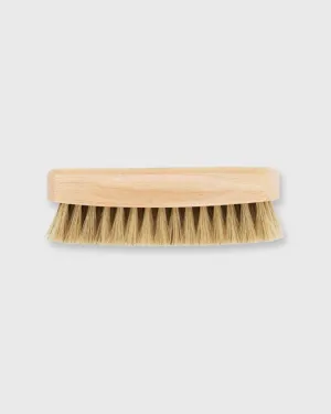 Shoe Shine Brush in Untreated Beechwood/Light Bristles