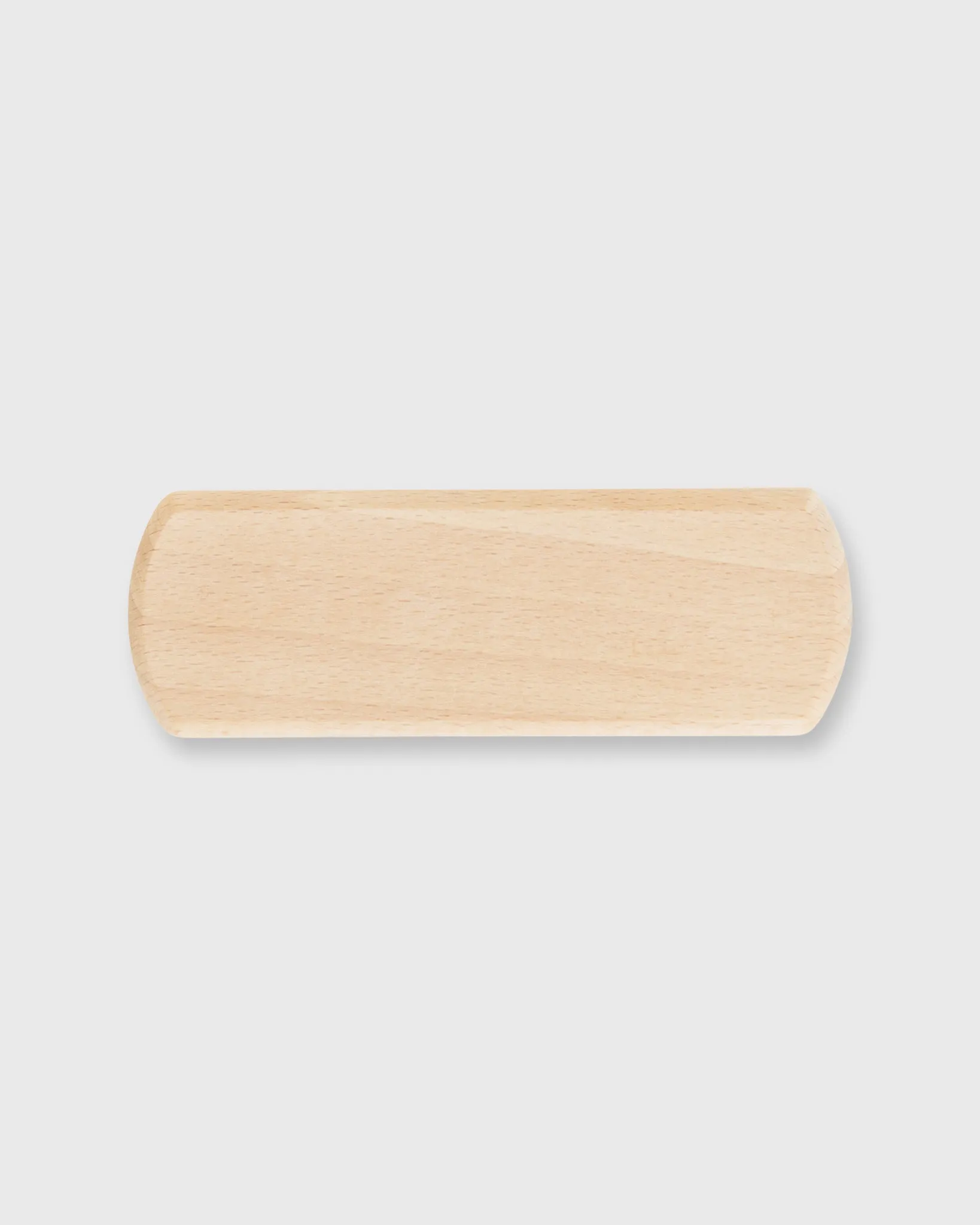 Shoe Shine Brush in Untreated Beechwood/Light Bristles