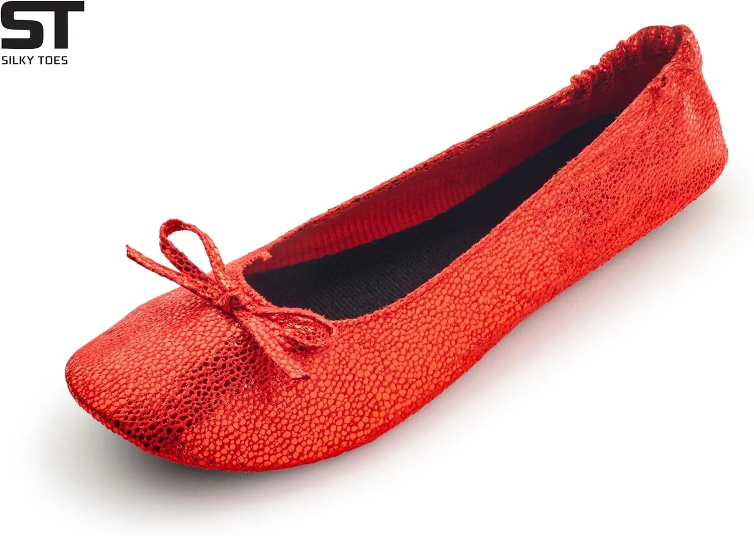 Silky Toes Foldable Flats for Women Purse Ballet Shoes Ballerina Slippers