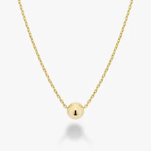Slide Bead Pendant Necklace in 18k gold over sterling silver