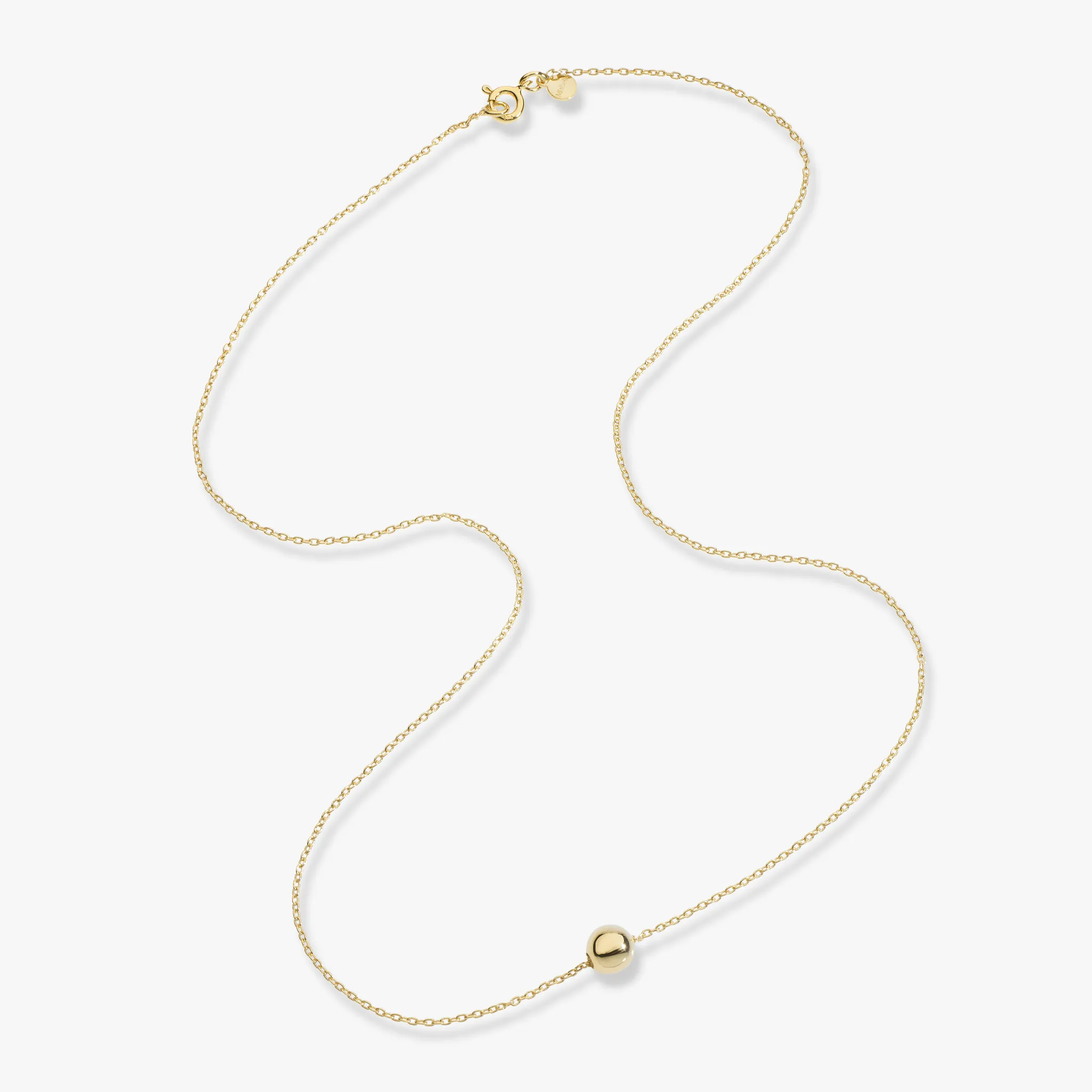 Slide Bead Pendant Necklace in 18k gold over sterling silver