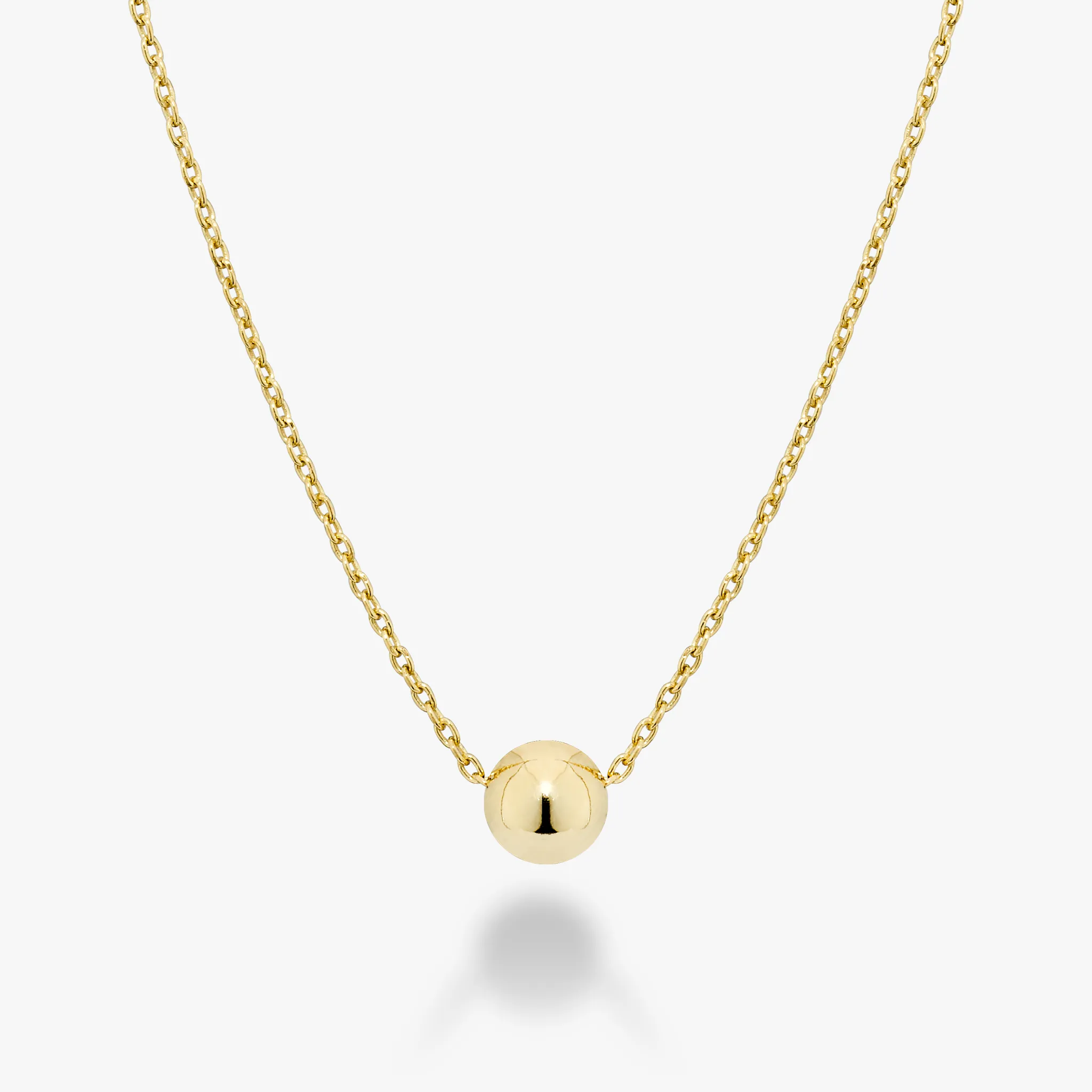 Slide Bead Pendant Necklace in 18k gold over sterling silver