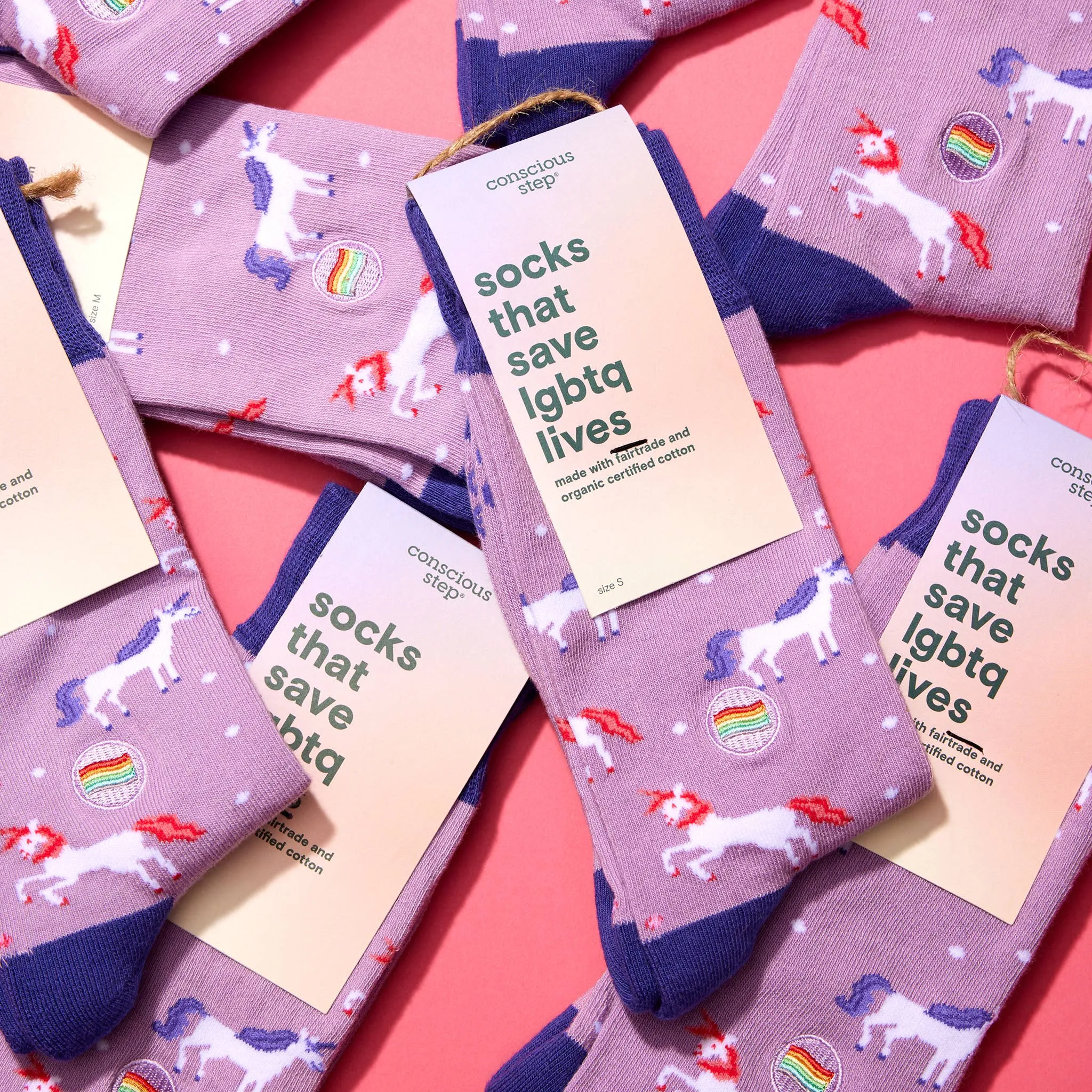Socks that Save LGBTQ Lives- Purple Unicorns