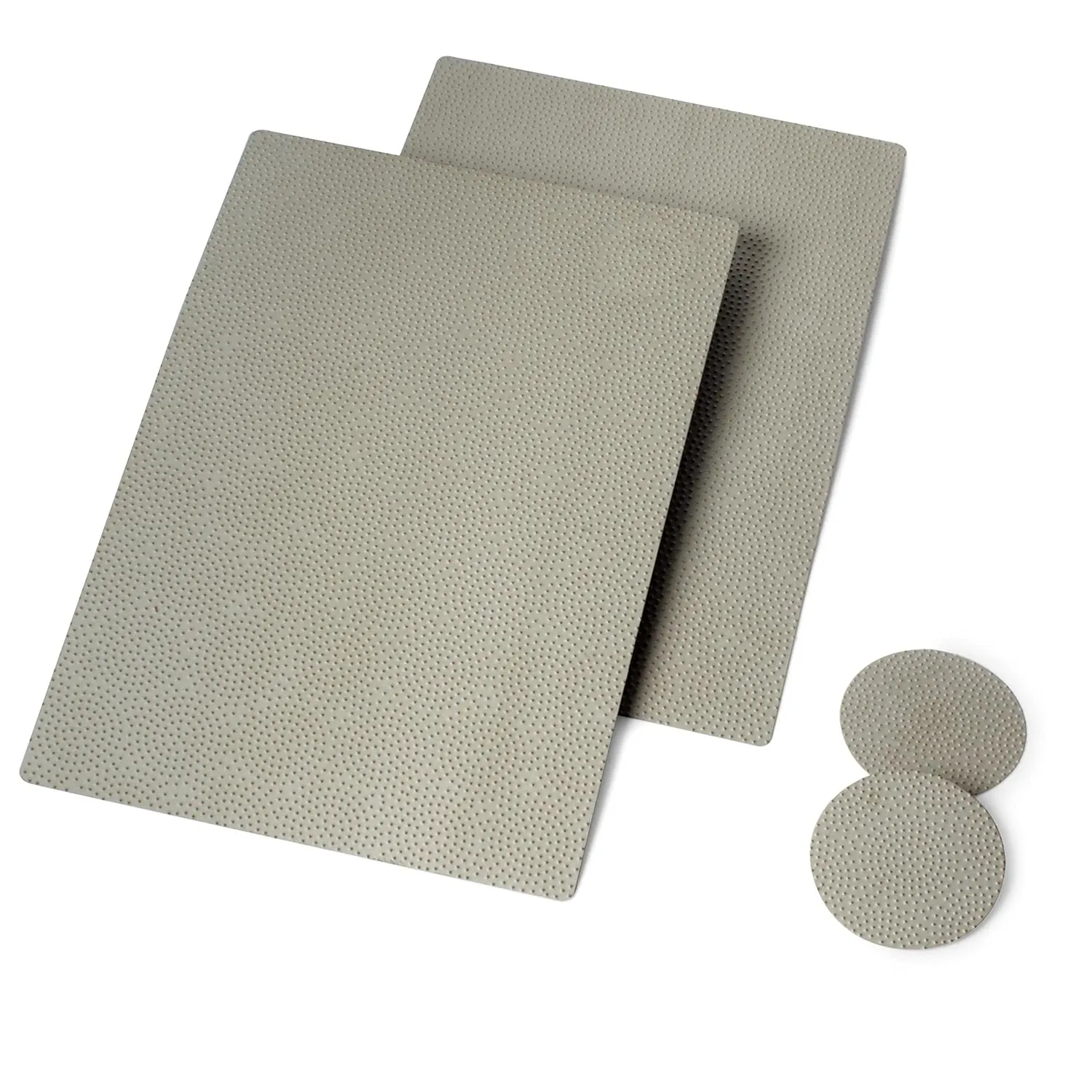 StewMac Sharkskin Abrasive Combo Set of 2 Rectangular Sheets (4" x 2.75") and 2 Round Sheets (1")