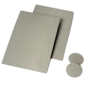 StewMac Sharkskin Abrasive Combo Set of 2 Rectangular Sheets (4" x 2.75") and 2 Round Sheets (1")