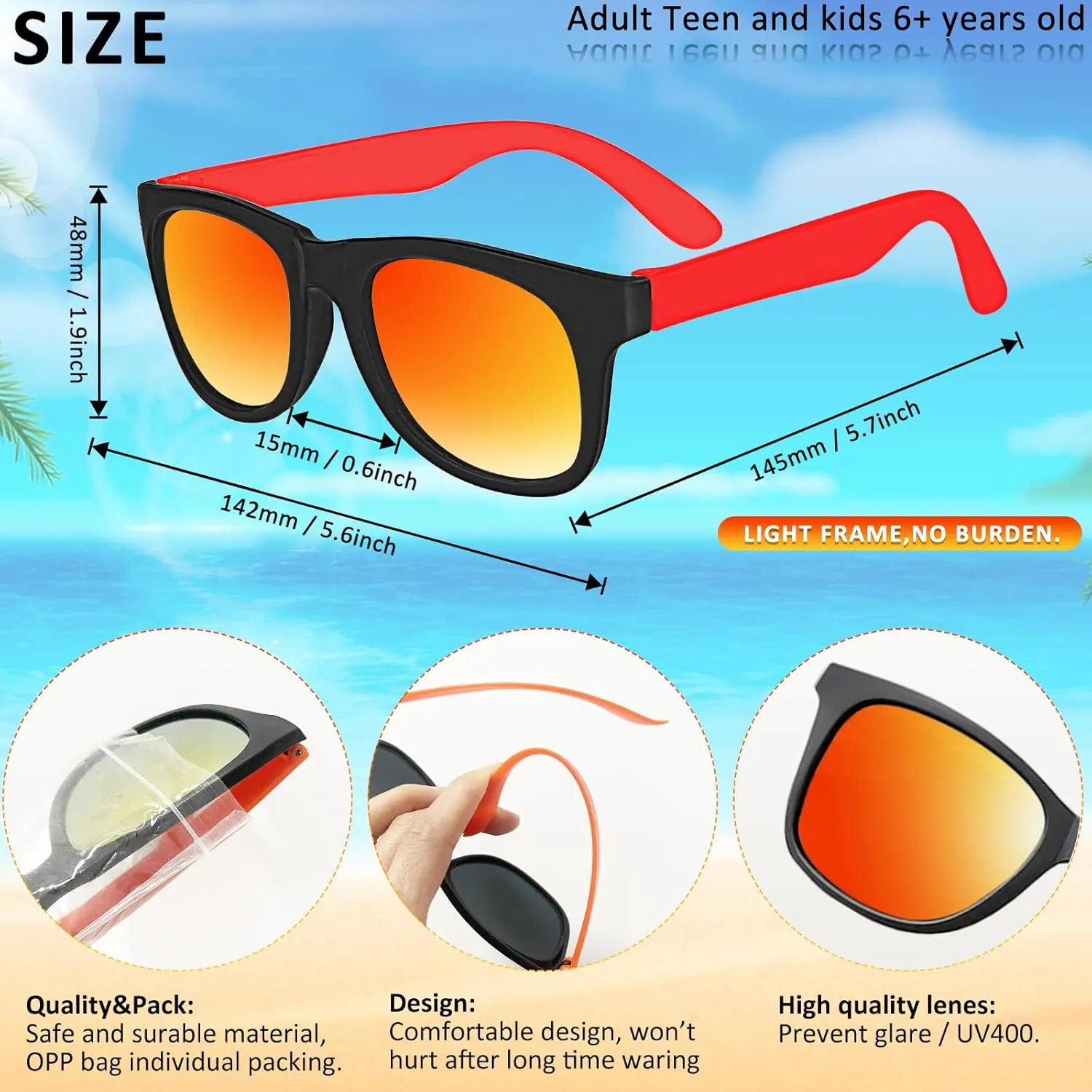 Sunglasses Party Favors Bulk,Neon Sunglasses with UV Protection for Adults Kids Boys Girls Summer Pool Beach
