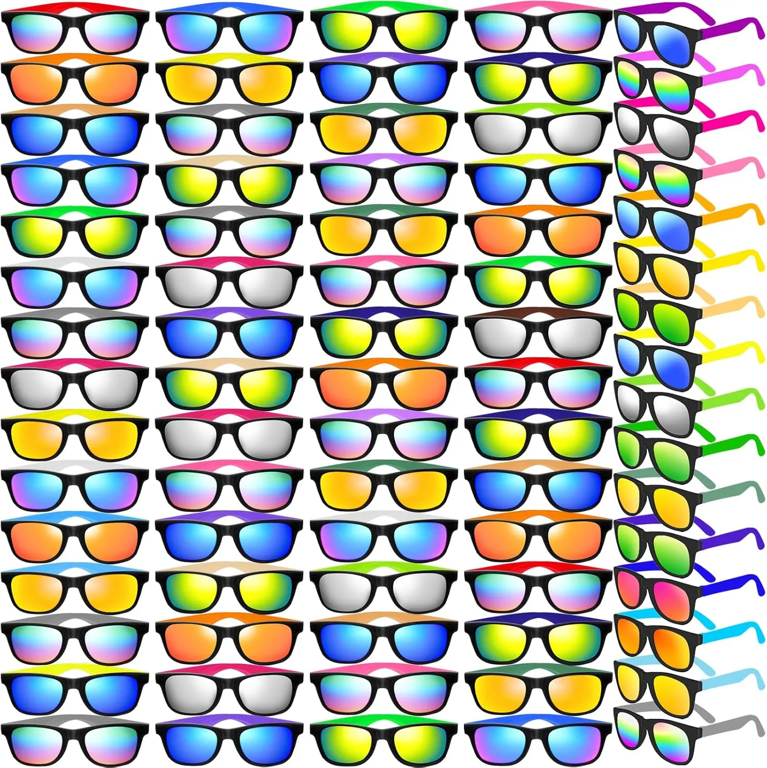 Sunglasses Party Favors Bulk,Neon Sunglasses with UV Protection for Adults Kids Boys Girls Summer Pool Beach