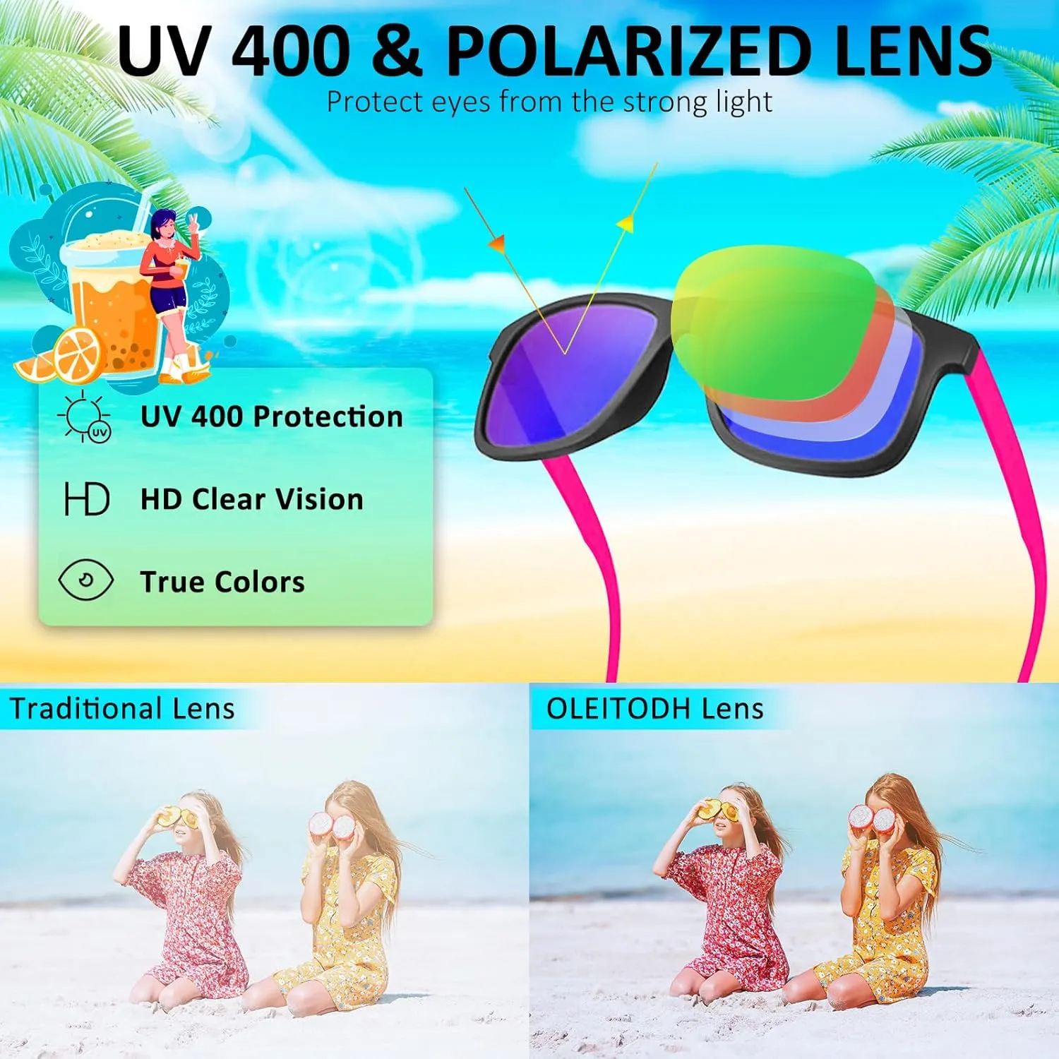 Sunglasses Party Favors Bulk,Neon Sunglasses with UV Protection for Adults Kids Boys Girls Summer Pool Beach
