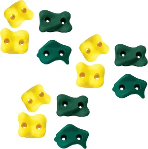 Swing-N-Slide WS 4781 Set of Twelve Climbing Rocks with Hardware - Accessories for Backyard & Outdoor Playsets Multicolor