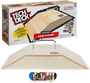TECH DECK Performance Series, Shred Pyramid Set with Metal Rail and Exclusive Blind Fingerboard, Made with Real Wood, Kids Toy for Boys and Girls Ages 6 and up