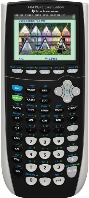 Texas Instruments TI-84 Plus C Silver Edition Graphing Calculator, Black