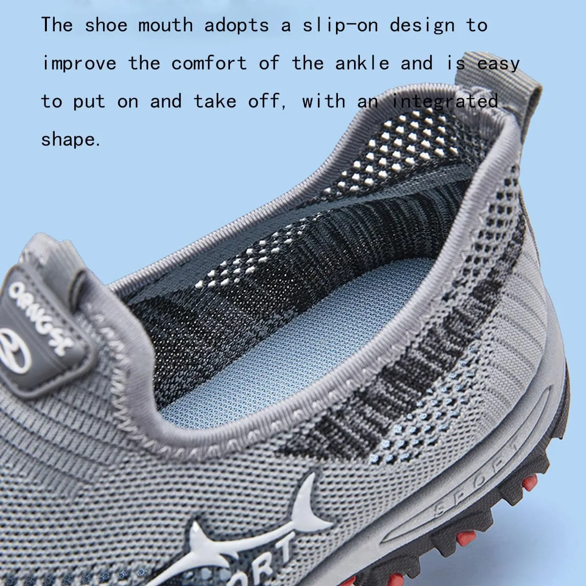 The Jarv Cooling Comfort Sneaker, Breathable Mesh Walking Shoes with Soft Bottom, Lightweight Anti-Slip Comfort Slip-On Shoes