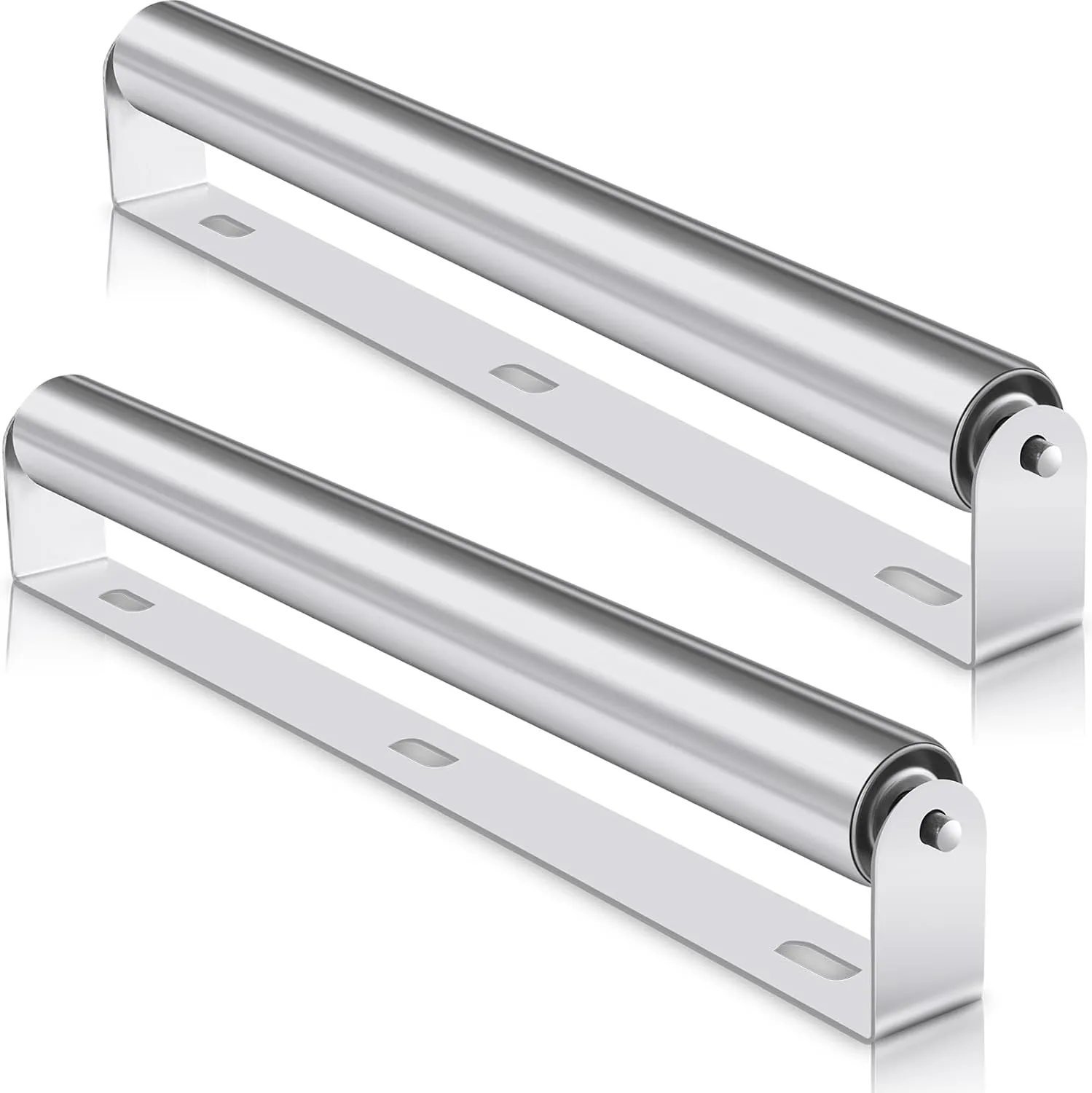 Therwen Boat Trailer Roller with Bracket Set Conveyor Rollers 1.5" Diameter Kayak Roller Metal Roller with Bracket for Transporting Raft Industrial Use