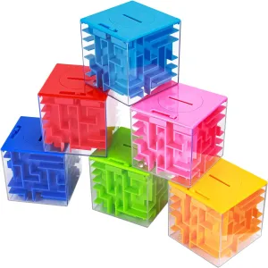 ThinkMax Money Maze Puzzle Box for Kids and Adults, Perfect Money Holder Maze Puzzle Gift Box (6 Pack)