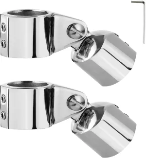 TINGZHIGO Heavy Duty Bimini Top Jaw Slide and Eye End Cap, 316 Stainless Steel Bimini Top Hardware, Fits 7/8 inch or 1 inch OD Round Tube