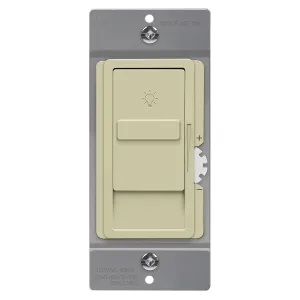 TOPGREENER Digital Dimmer Light Switch for 200W Dimmable LED/CFL Lights, Single Pole Led Slide Dimmer Switch, Neutral Wire Not Required, UL Listed, TGDS1-I, Ivory,1 Pack