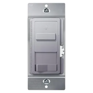 TOPGREENER Digital Dimmer Light Switch for 200W Dimmable LED/CFL Lights, Single Pole/3-Way LED Slide Dimmer Light Switch, Neutral Wire Not Required, UL Listed, TGSDS3-SV, Silver, 1 Pack