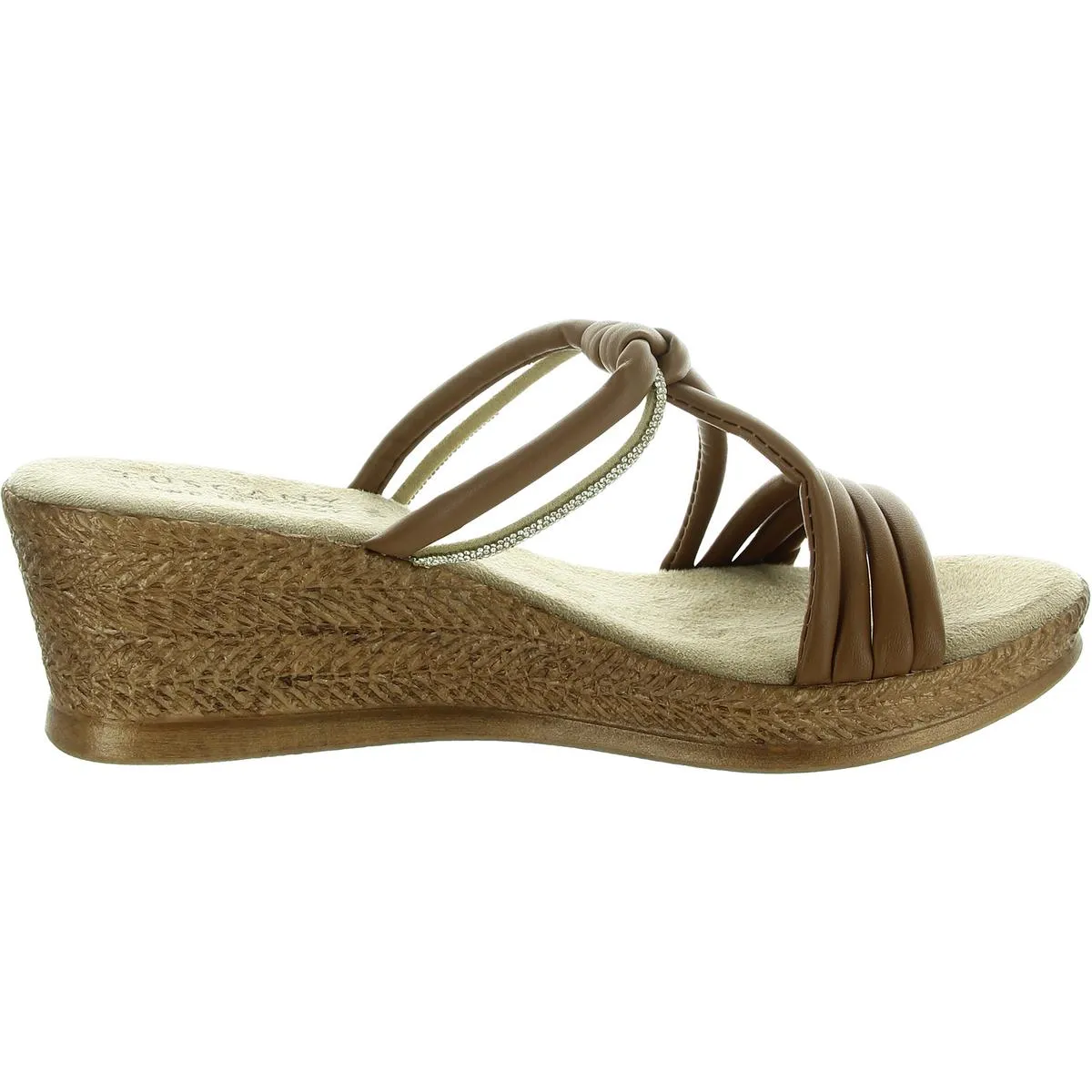 Tuscany By Easy Street Womens Jeweled Slide Sandals
