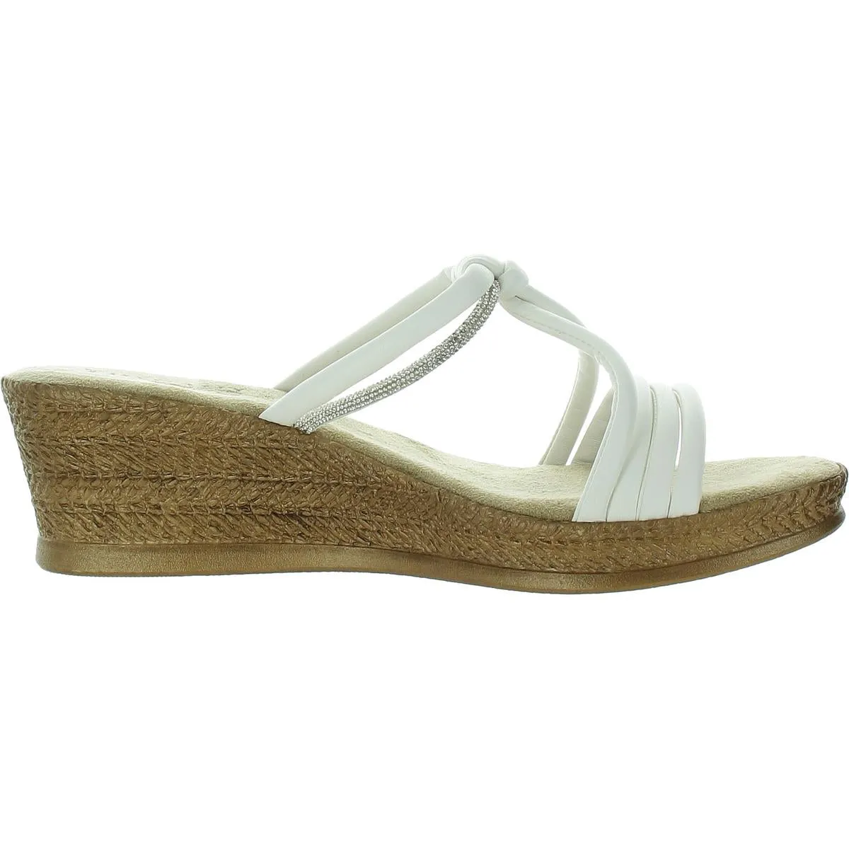 Tuscany By Easy Street Womens Jeweled Slide Sandals