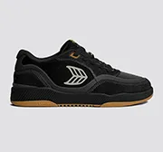 UBA PRO Black Suede and Mesh Silver Cloud Logo Sneaker