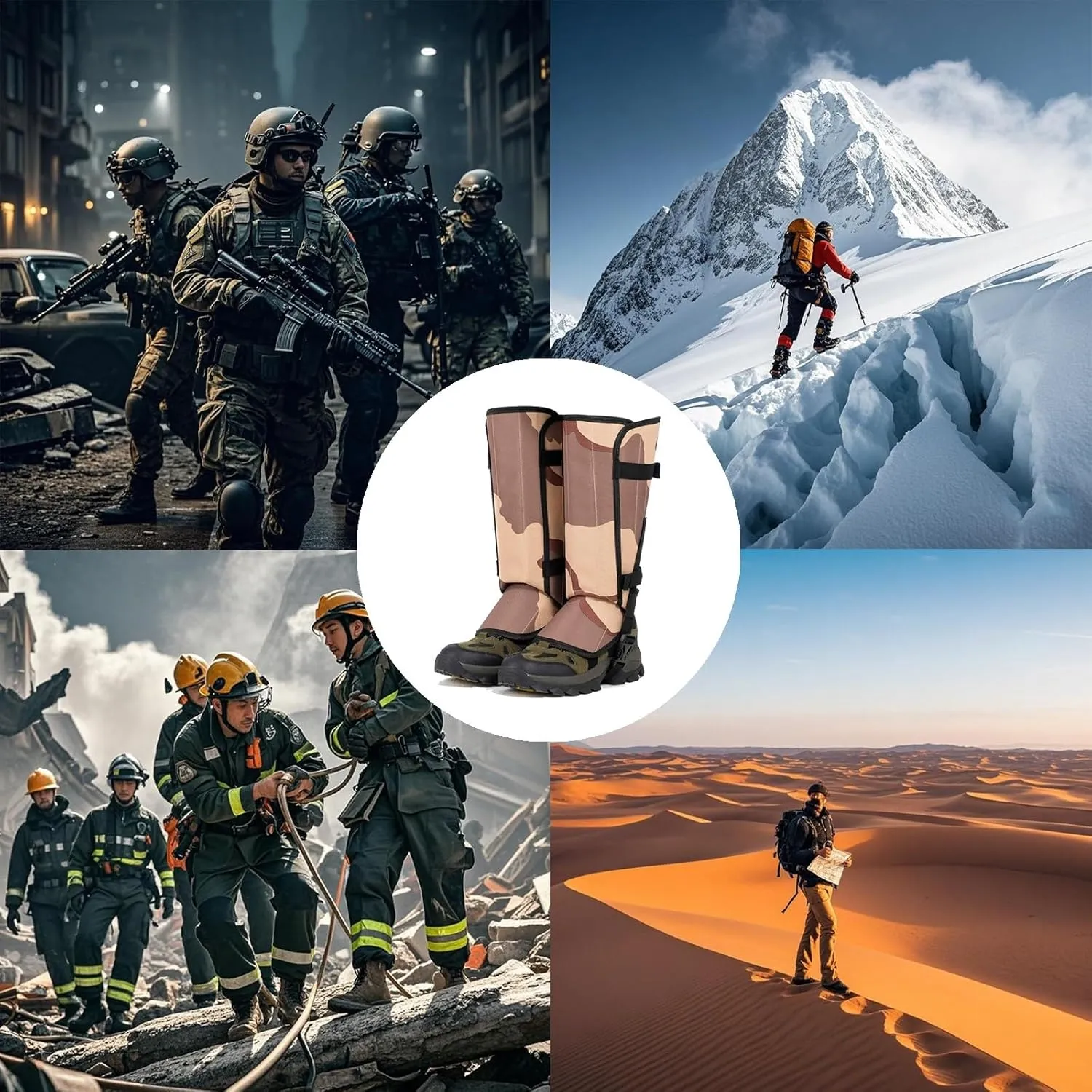 Unisex Outdoor Mountaineering Snow Cover Desert Hiking Snow-Proof Wind-Proof and Sand-Proof Leg