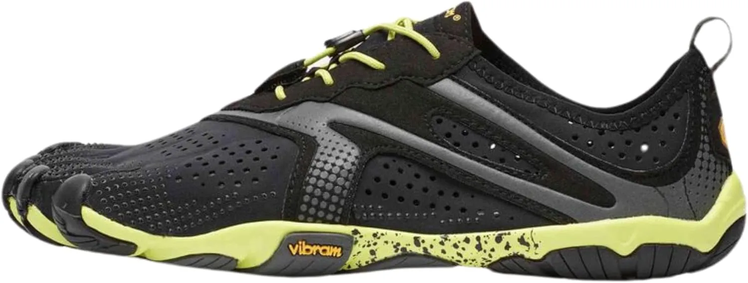 Vibram Men's FiveFingers V-Run Shoe, Black/Yellow, 46 EU / 11.5 - 12 US