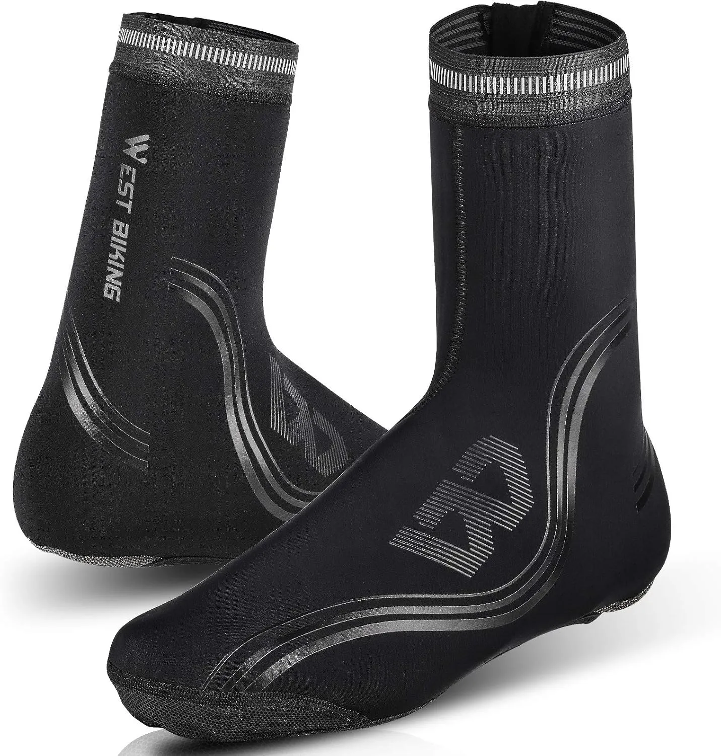 WEST BIKING Shoe Covers - Waterproof Reflective Rain Shoe Covers for use When Wearing Shoes