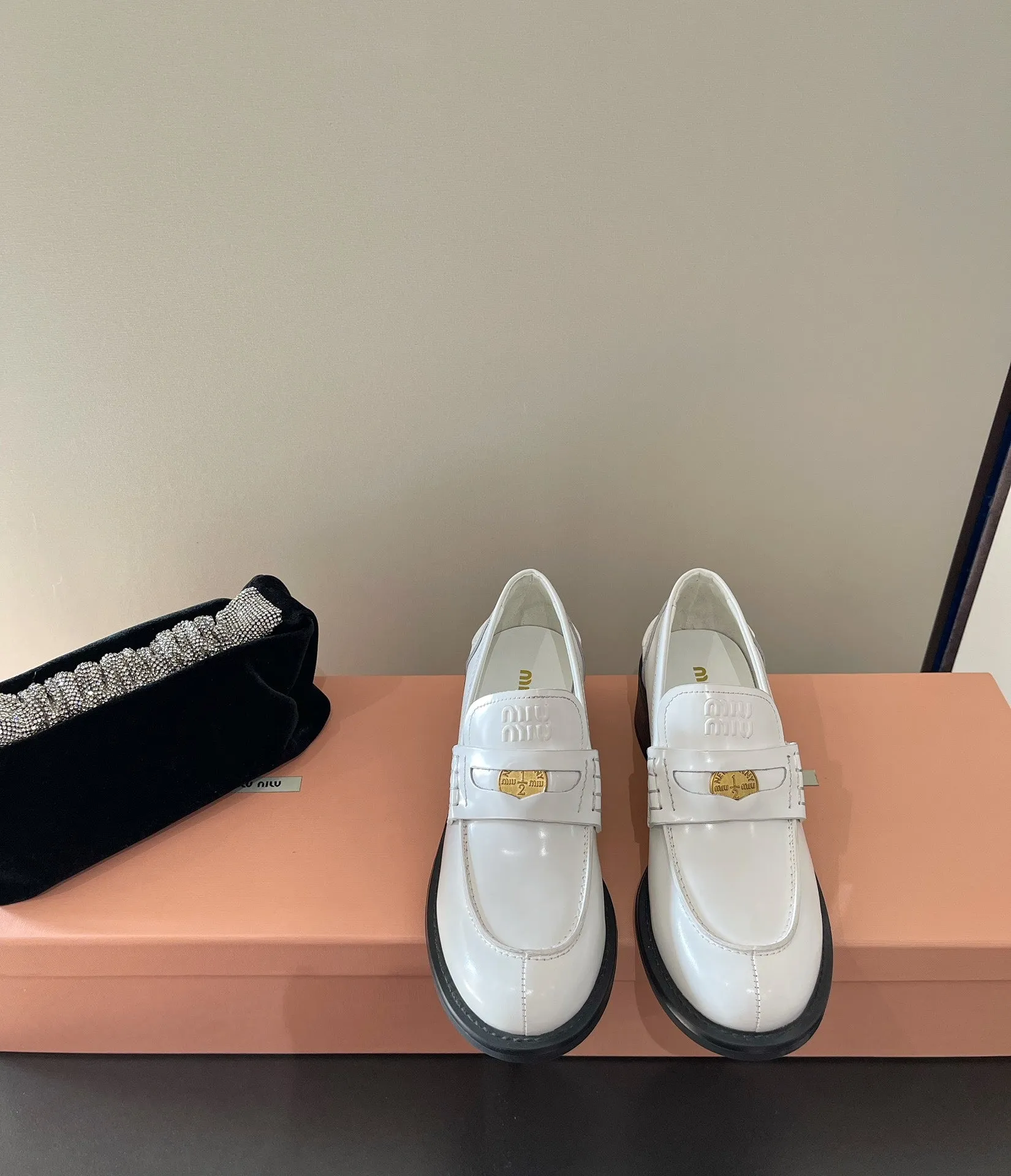 White Heel Loafers