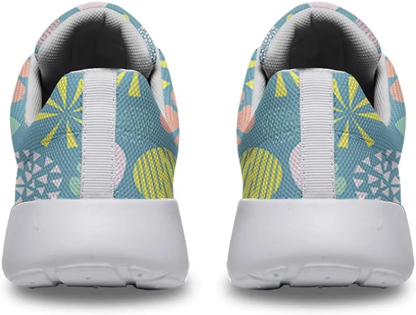 Women Men Cute Doodle Flowers Dots Hearts Shoes Personalited 3D Print Running Shoes Athletic Tennis Sneakers