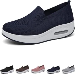 Women's Orthopedic Sneakers, 2023 New Air Cushion Non-Slip Walking Shoes, Breathable Mesh Platform Sneakers, Arch Support Orthopedic Stretch Shoes for Women