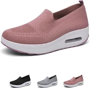 Women's Orthopedic Sneakers, 2023 New Air Cushion Non-Slip Walking Shoes, Breathable Mesh Platform Sneakers, Arch Support Orthopedic Stretch Shoes for Women