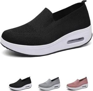 Women's Orthopedic Sneakers, 2023 New Air Cushion Non-Slip Walking Shoes, Breathable Mesh Platform Sneakers, Arch Support Orthopedic Stretch Shoes for Women