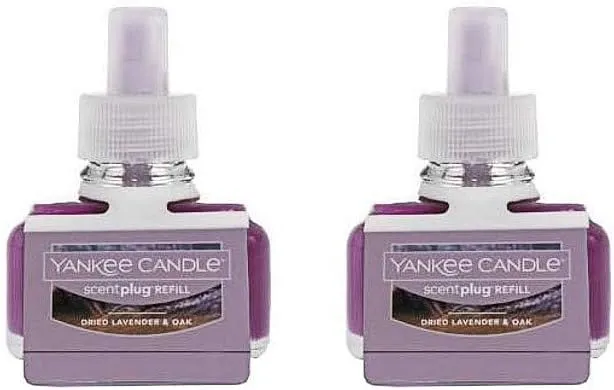 Yankee Candle Scent Plug Refill, Dried Lavender & Oak (Pack of 2)