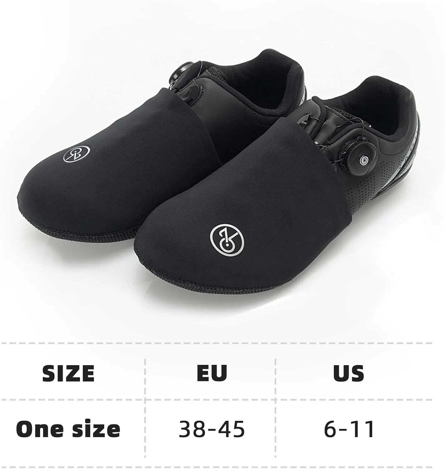 YKYWBIKE Cycling Shoe Covers Thermal Shoe Toe Covers Winter Cycling Overshoes Protectors Windproof Half Shoecover for Men Women Bike Shoe Covers for Mountain Road Bike