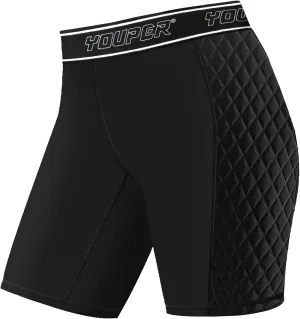 Youper Women's Classic Softball Sliding Shorts, Compression Padded Slider Shorts